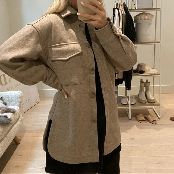 Taupe Shacket - Picture 5 of 5